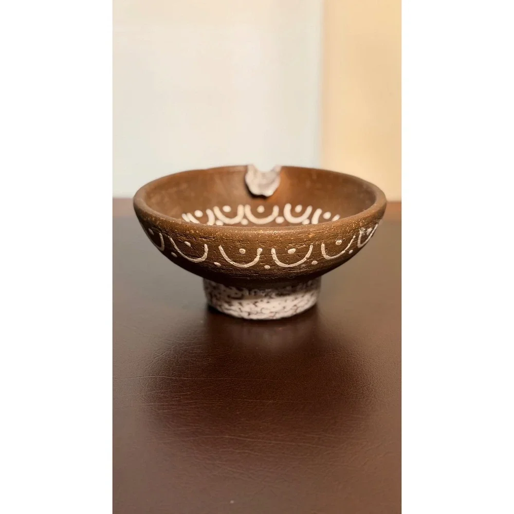 Vintage Bitossi Raymor Italy MCM Pottery Vase & Pipe Ashtray 2174 2177 Set